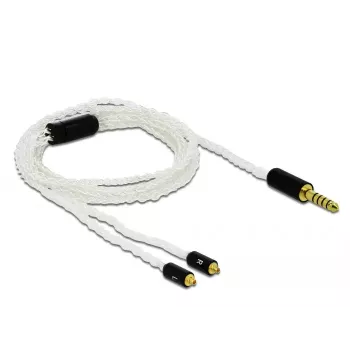 Audio kabelis DeLOCK 85846 1.2m 4.4mm 2x MMCX Balts