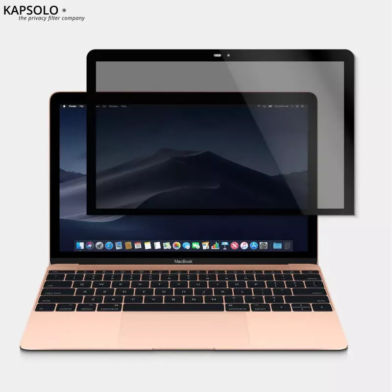 KAPSOLO Privacy Magnetic ekrāna aizsargs Apple MacBook Pro 13 (2020) — 13 collu, 9H cietība, 50% gaismas caurlaidība, 30° privātums