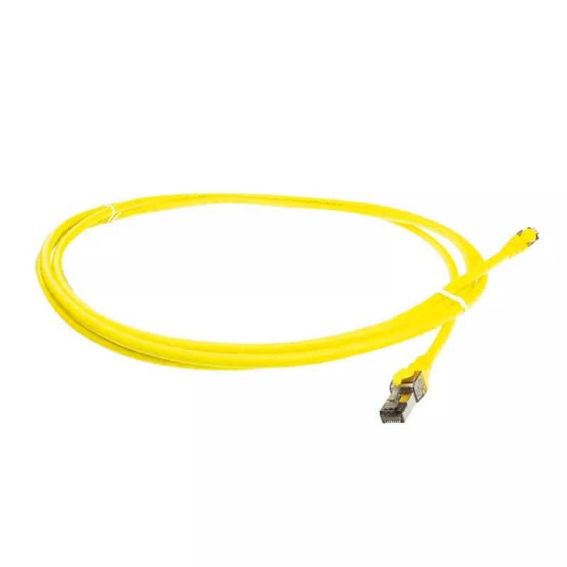 ACT Yellow 5m SFTP CAT8 savienojuma kabelis ar RJ45 savienotājiem, bez aizķeršanās