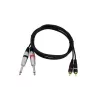 Audio kabelis Omnitronic 30225213 1.5m 2x6,35mm 2xRCA Melns