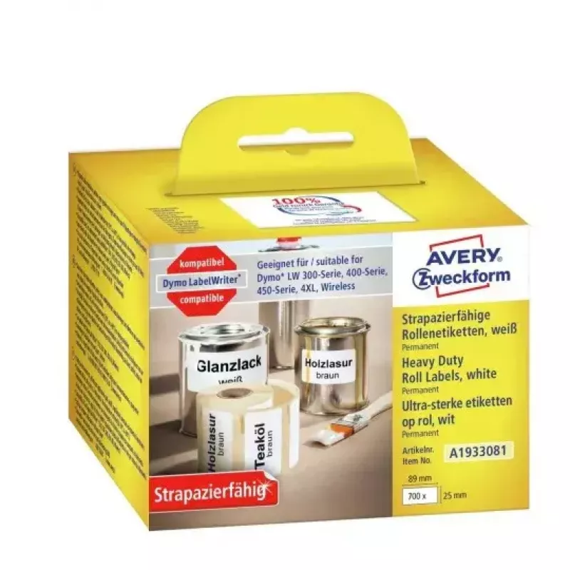 Pašlīmējošā etiķete Taisnstūra Avery A1933081
