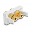 DeLOCK Easy 45 modulis 2 x savienojuma spaile sarkans melns gredzens 22,5 x 45 mm