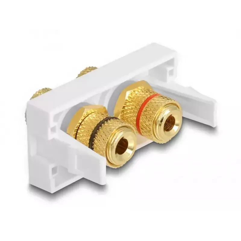 DeLOCK Easy 45 modulis 2 x savienojuma spaile sarkans melns gredzens 22,5 x 45 mm