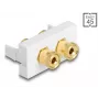 DeLOCK Easy 45 modulis 2 x savienojuma spaile sarkans melns gredzens 22,5 x 45 mm
