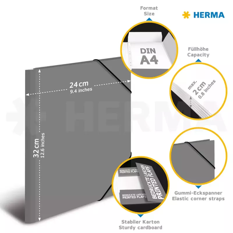 Mapes vāks HERMA 19277 A4 Daudzkrāsains Kartons 285x315 mm