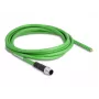 DeLOCK M12 4-pin D-kodēts uz atvērtiem galiem TPU tīkla kabelis 2 m