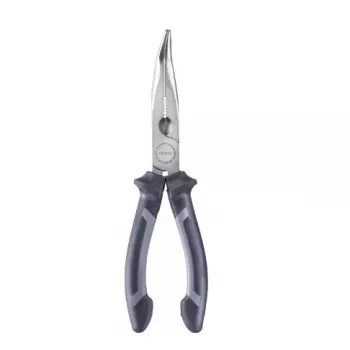 Knaibles ar izliektu snīpi KWB 382610, hroma-vanādija tērauds, pelēka, 20 cm
