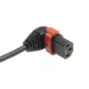 ACT barošanas vads CEE 7/7 (leņķa) - C13 IEC Lock (uz leju) melns 1 m, EL449S