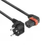 ACT strāvas vads CEE 7/7 (leņķa) - C13 IEC Lock (kreisais leņķis) melns 3 m, EL455S
