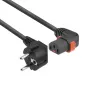 ACT strāvas vads CEE 7/7 (leņķa) - C13 IEC Lock (taisnleņķa) melns 3 m, EL454S