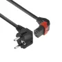 ACT strāvas vads CEE 7/7 (leņķa) - C13 IEC Lock (augšleņķa) melns 3 m, EL456S