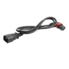 ACT strāvas vads C14 - C13 IEC Lock (kreisais leņķis) melns 1 m, PC2042