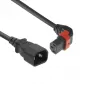 ACT strāvas kabelis C14 - C13 IEC Lock (augšup leņķis) melns 1 m, PC2043