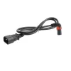 ACT strāvas kabelis C14 - C13 IEC Lock (augšup leņķis) melns 1 m, PC2043