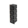ACT C13 IEC Lock Net Entree (4x izeja) - melns, PA135015BK4