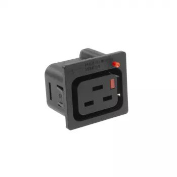 ACT C19 IEC Lock Net Entree (1x izeja) - melns, PA195015BK
