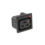 ACT C19 IEC Lock Net Entree (1x izeja) - melns, PA195015BK