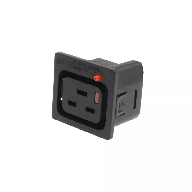 ACT C19 IEC Lock Net Entree (1x izeja) - melns, PA195015BK