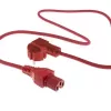 ACT strāvas vads CEE 7/7 vīriešu leņķa C15 sarkans 1 m 250 V 10 A