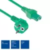 ACT strāvas vads CEE 7/7 vīriešu leņķveida C15 zaļš 1 m 250 V 10 A