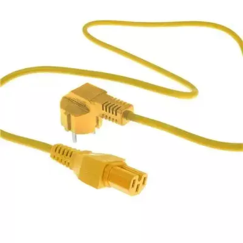 ACT strāvas vads CEE 7/7 leņķa kontaktdakša C15 dzeltens 2 m 250V 10A