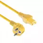 ACT strāvas vads CEE 7/7 leņķa kontaktdakša C15 dzeltens 2 m 250V 10A