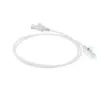 ACT White 1 m LSZH U/UTP CAT6 datacenter slimline patch kabelis ar snagless RJ45 savienotājiem