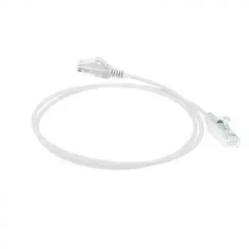 ACT White 1 m LSZH U/UTP CAT6 datacenter slimline patch kabelis ar snagless RJ45 savienotājiem