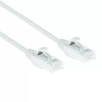 ACT White 5 m LSZH U/UTP CAT6 datacenter slimline patch kabelis ar RJ45 savienotājiem