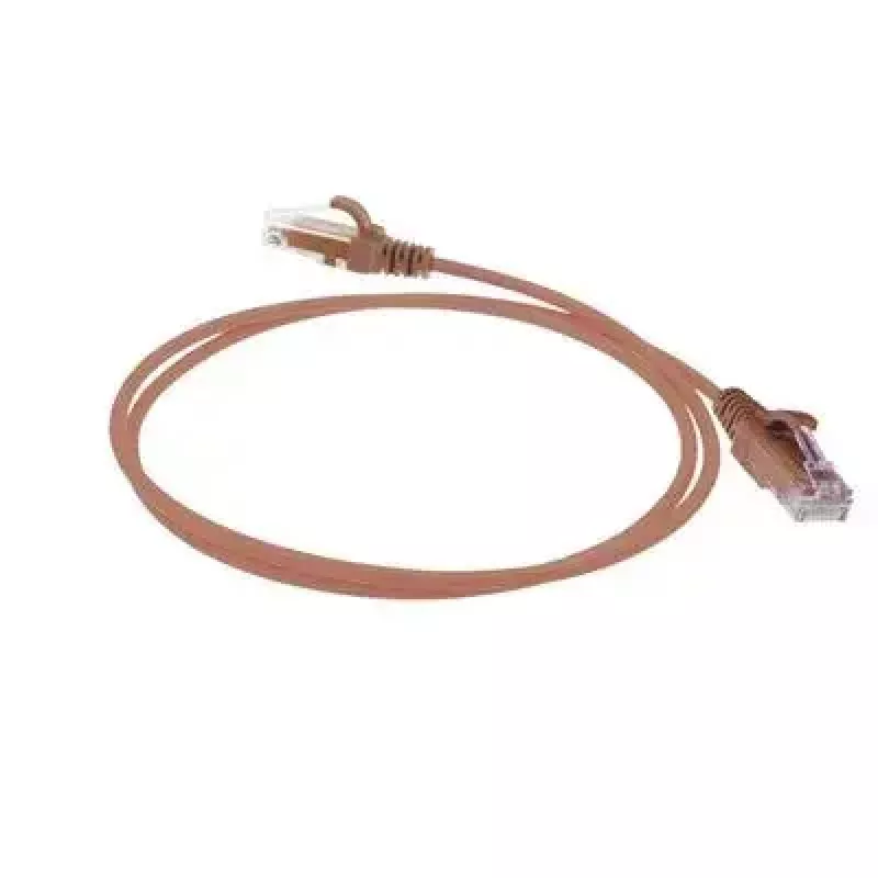 ACT Brown 2 m LSZH U/UTP CAT6 datacentra plānais lēciena kabelis ar RJ45 savienotājiem un aizsargvāciņiem