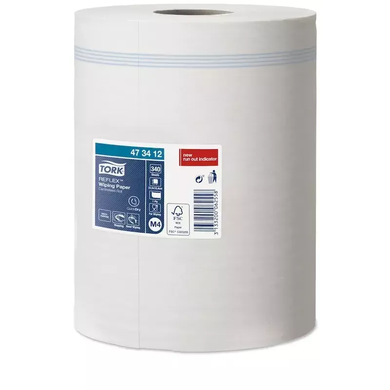 Papīra dvieļi Tork 473412 340 loksnes Balti 113,9 m