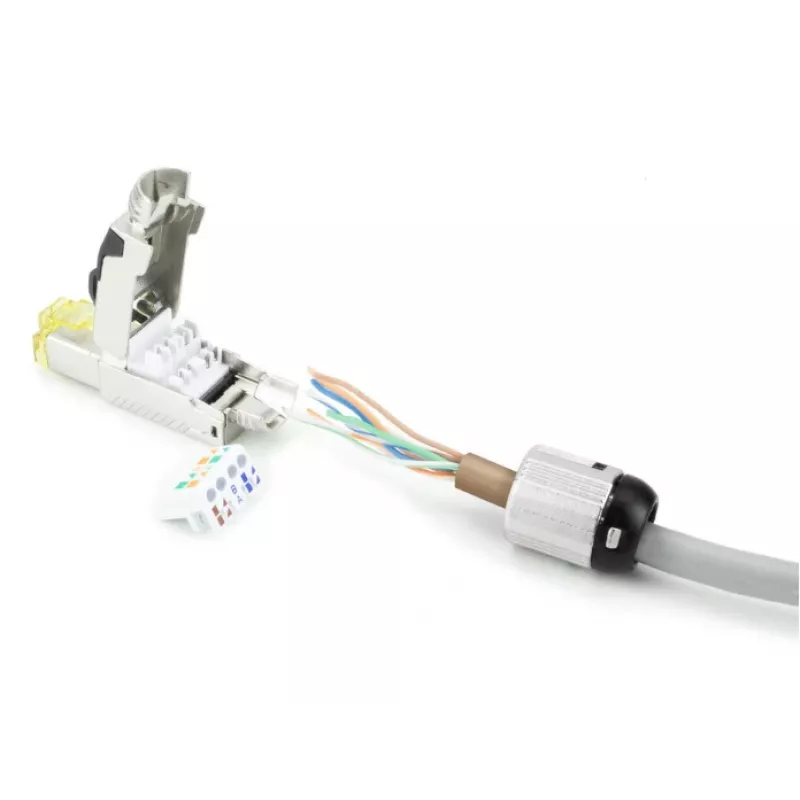 ACT lauka spraudnis RJ45 CAT6A ekranēts, bezinstrumentu, 4PPoE 100W