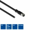 ACT Industrial sensora kabelis 1,5 m M8A 3-pin sievišķais uz atvērtu galu, Ultraflex Xtreme TPE, ekranēts