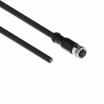 ACT Industrial sensora kabelis 5,00 m M8A 3-pin sievišķais uz brīvu galu, Ultraflex Xtreme TPE, ekranēts