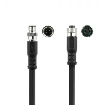ACT Industrial sensora kabelis 1,50 m M8A 4-pin vīrietis uz M8A 4-pin sieviete, Ultraflex Xtreme TPE, ekranēts