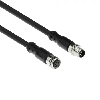 ACT Industrial sensora kabelis 3,00 m M8A 4-pin vīriešu uz M8A 4-pin sieviešu, Ultraflex Xtreme TPE, ekranēts