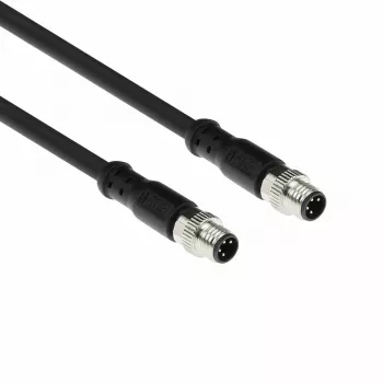 ACT Industrial sensora kabelis 5,00 m M8A 4-pin vīriešu/vīriešu, Ultraflex Xtreme TPE, ekranēts