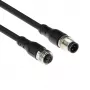 ACT Industrial sensora kabelis 3,00 m M12A 4-pin vīrietis uz M12A 4-pin sieviete, Superflex Xtreme TPE, ekranēts