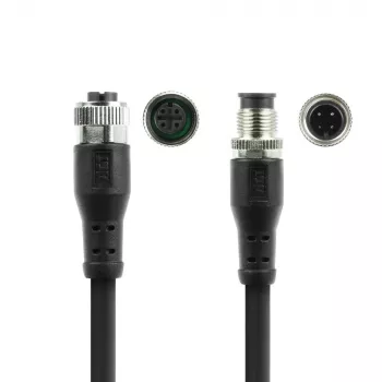 ACT Industrial sensora kabelis 3,00 m M12A 4-pin vīrietis uz M12A 4-pin sieviete, Superflex Xtreme TPE, ekranēts