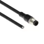 ACT Industrial sensora kabelis 1,50 m M12A 4-pin vīrietis uz atvērtu galu Superflex Xtreme TPE ekranēts