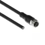 ACT Industrial sensora kabelis 5.00 m M12A 4-pin sievišķais uz atvērtu galu Superflex Xtreme TPE, ekranēts
