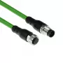 ACT Industrial sensora kabelis 1,50 m M12A 8-pin tēviņš uz M12A 8-pin mātīti, Ultraflex TPE, ekranēts