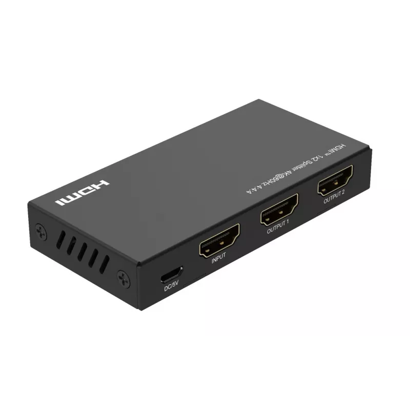 HDMI Sadalītājs Microconnect MC-HDMISPLITTER0102-4K 4K Izšķirtspēja Melns