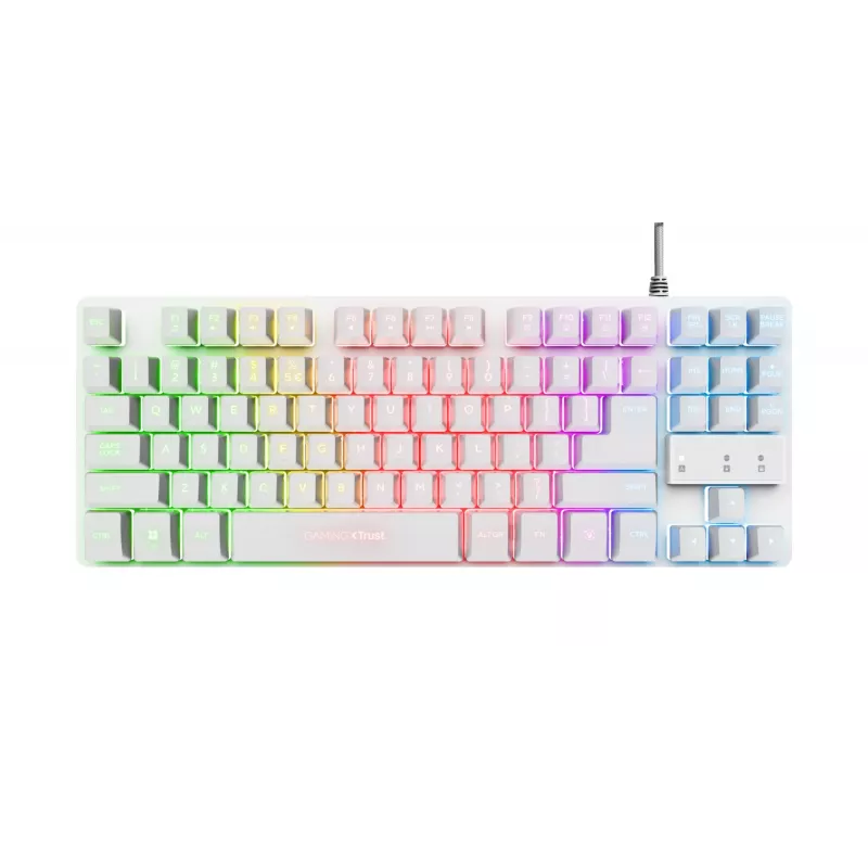 Trust GXT 833W Thado tastatūra Gaming USB QWERTZ Baltā