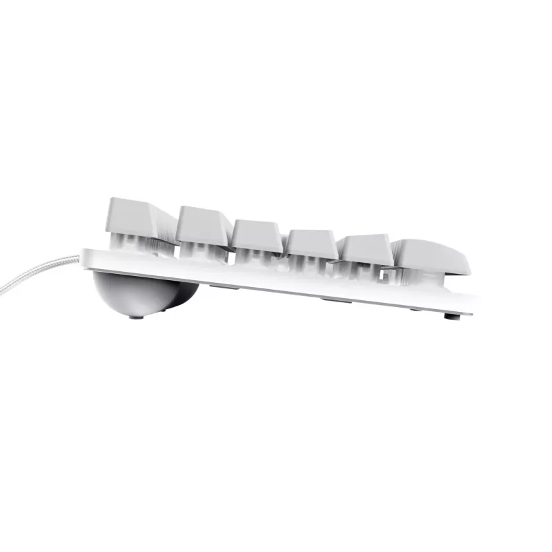 Trust GXT 833W Thado tastatūra Gaming USB QWERTZ Baltā
