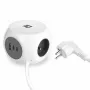 ACT AC2425 pagarinātājs ar USB 1.5 m 3 kontaktligzdas Balts