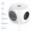 ACT AC2425 pagarinātājs ar USB 1.5 m 3 kontaktligzdas Balts