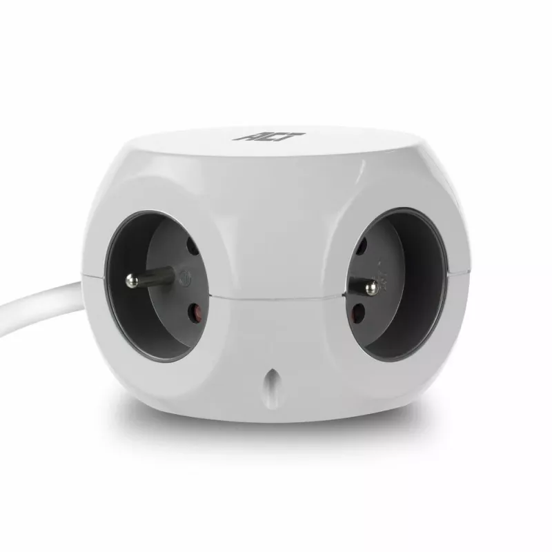 ACT AC2425 pagarinātājs ar USB 1.5 m 3 kontaktligzdas Balts