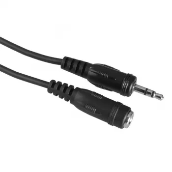 Audio kabelis Hama 00205105 5m 3,5mm vīrietis-sieviete melns
