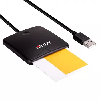 Lindy USB 2.0 viedkaršu lasītājs, melns, 1.2 m